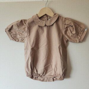 NWT Donsje Florine Bubble Romper in Vintage Rose Pink | 24-30m